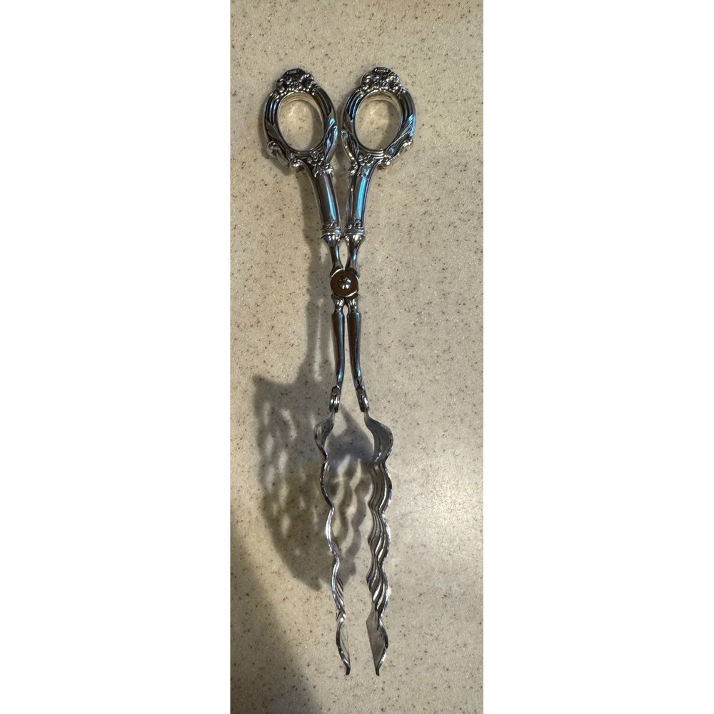 Web Sterling Handle ANCESTRY Asparagus Tongs Pastry Server 9 1/4" GERMANY